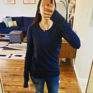 Lululemon swiftly tech long sleeve navy camo 8